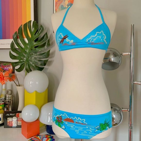 Vintage 60s deadstock tropical bikini girls 14 - Picture 1 of 6